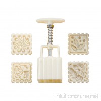 Moon Cake Mold with 4 Stamps DIY Mid-Autumn Festival Decoration (75g Square) - B07DCSFJKY